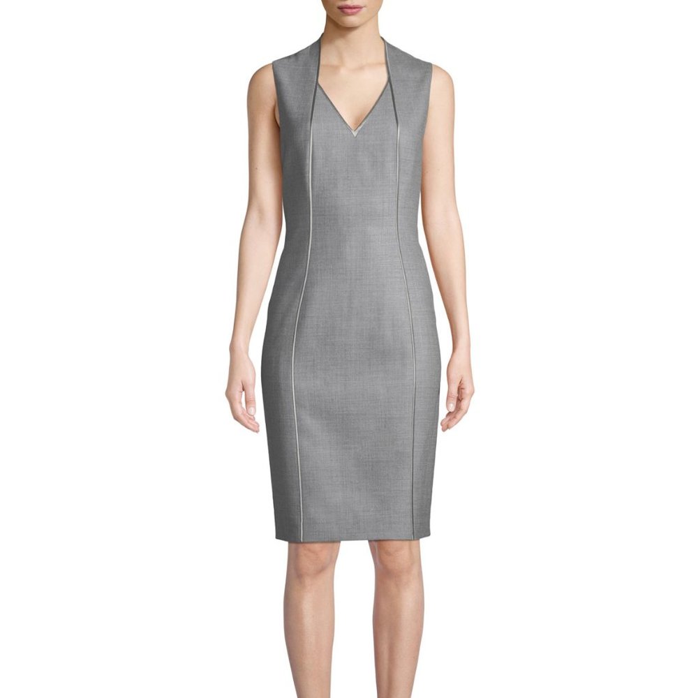 NWT Elie Tahari Wendolyn Grey Tuxedo Dress